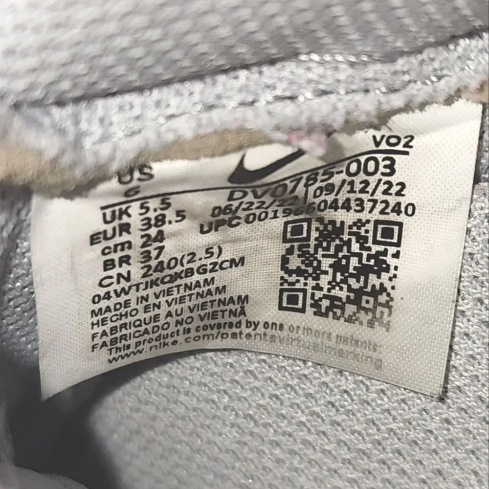 Nike Air Force 1 '07 Low Color of the Month Jewel Light Smoke Grey Sneakers Sz 6